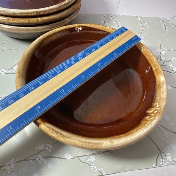 Vintage McCoy Pottery brown drip glaze bowls. - Picture 3 of 6